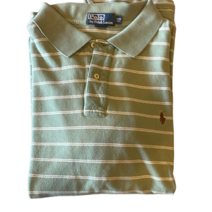 Polo Ralph Lauren Mens 2XB Green Stripe Golf Polo Shirt